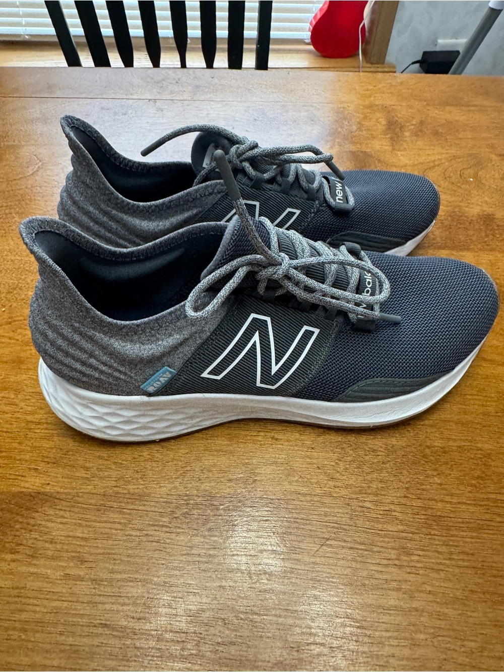 New Balance Gray and White Athletic Running Shoes